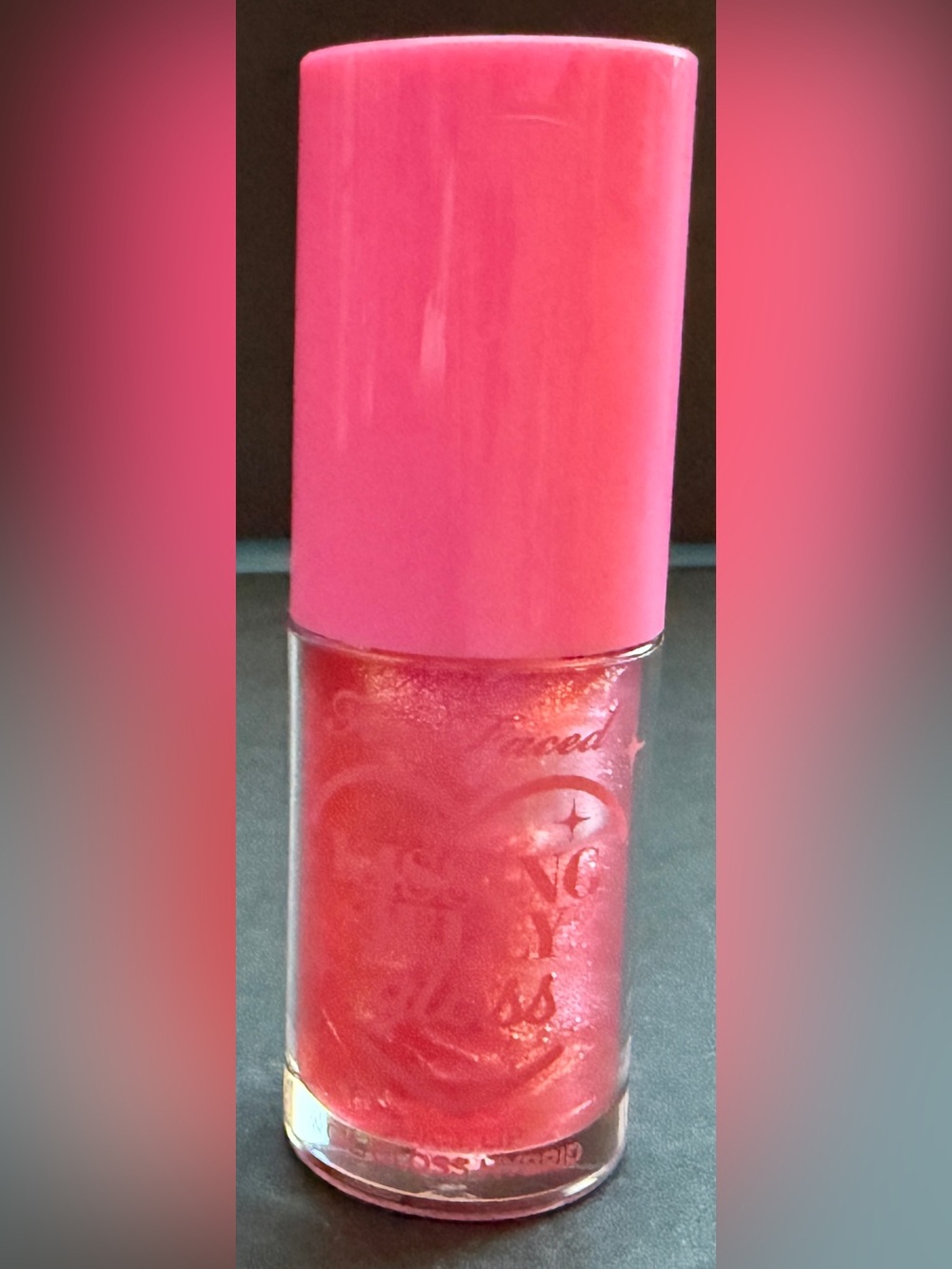 Too Faced Kissing Jelly Lip Oil Gloss Hybrid Bubblegum Pink New